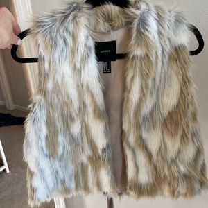 Faux fur vest